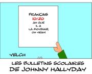 les bulletins scolaires de Johnny Hallyday : français