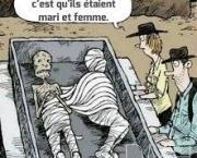 L'humour-noir : un croque-mort avec un nez rouge