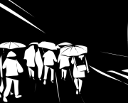 Minimal Art Illustration (Rainy Day)