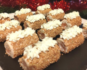 Mini bûches au chèvre frais et au saumon fumé - Recette en vidéo