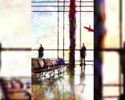 Goodbye at the airport