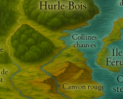 La carte du monde de Falcon-Dog