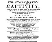 A Narrative of Colonel Ethan Allen's Captivity