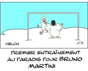 Bruno Martini , ancien gardien de but de l'équipe de France de football , au paradis