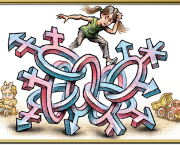 A Crown and a Virus, like True and Fake.