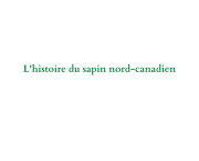 L'histoire du sapin nord-canadien
