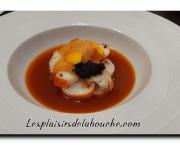Queue de gambas caviar et bisque