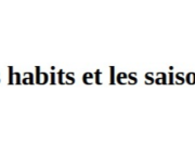 Nouvelle "Les habits et les saisons" pour le concours estival "Renaissance"