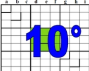 dixième centrosudoku, avec la solution du neuvième centrosudoku.