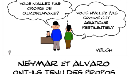 Les joueurs de foot Alvaro et Neymar sont sur le même bateau