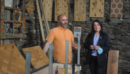 Visite de la députée Catherine Pujol à la menuiserie d’art de Montner