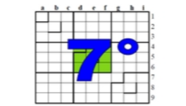 septième centrosudoku, avec la solution du sixième centrosudoku.