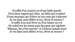 Rêves-tu encore ? (2ème single)