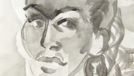 Frida Khalo 2 - Dessin jeux d'ombre et de lumière - 2016