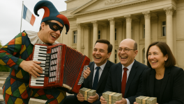 Arlequin dans sa boutique