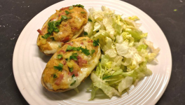 Pommes de terre gratinées au bacon et à la scamorza - Recette en vidéo