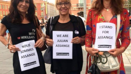 Rassemblement à Nice, 50ème Anniversaire de Julian Assange