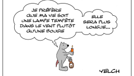 Lampe tempête dans le vent