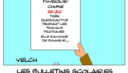 les bulletins scolaires de Marie Curie : physique - chimie 