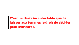 Un choix incontestable