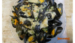 Moules à la bière et à la crème fraîche