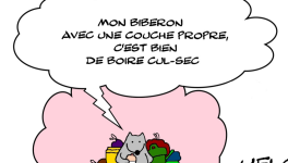 Bébé Raton et son biberon