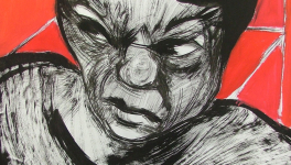 galerie des masques - la colère rentrée - peinture au fil du temps - 1995