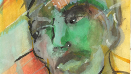 Autoportrait d'après photo - Dessin jeux d'ombre et de lumière - 2016