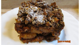 Pudding aux bananes caramélisées et noix