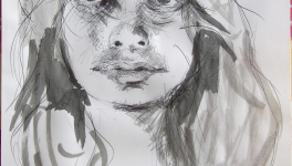 Dessins d'après les screen test d'Andy Warhol  shot between 1963 and 1966 -5 - Ann Buchanan (2) - 2018