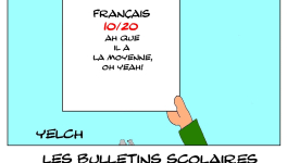 les bulletins scolaires de Johnny Hallyday : français