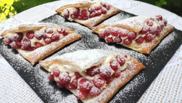 Feuilletés aux framboises et crème mascarpone - Recette en vidéo