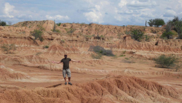 Apres les sommets enneiges, le désert et les statues