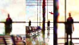 Goodbye at the airport