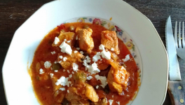 Sauté de porc avec polenta