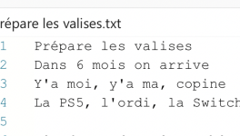 Prépare les valises