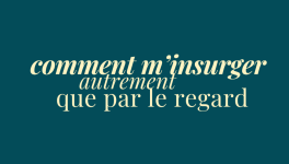 éclats du féminin - comment m'insurger autrement que par le regard