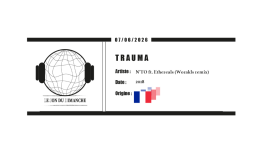 TRAUMA - N'TO feat Ethereals (Worakls remix)