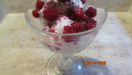 Glace à la framboise - recette facile, sans sorbetière