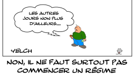 Non , il ne faut pas commencer un régime le lundi...