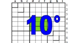 dixième centrosudoku, avec la solution du neuvième centrosudoku.