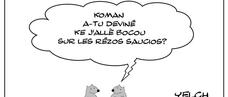 Le rat ki allè bocou sur les rézos saucios