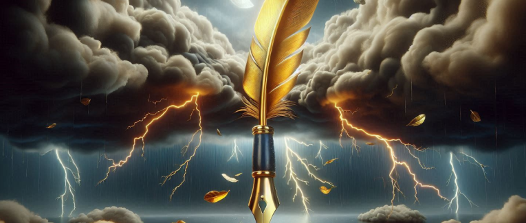 Une plume en zone de turbulences