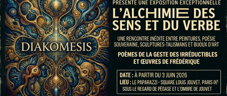 EXPOSITION ÉVÉNEMENT DIAKOMESIS : L'ALCHIMIE DES SENS ET DU VERBE à partir du 3 Juin 2026 à 21h