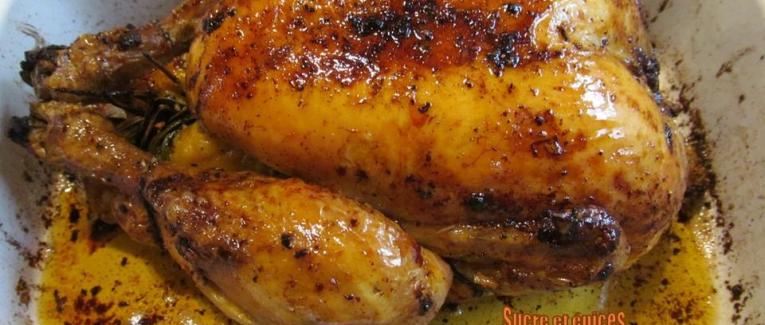 Poulet rôti facile à l'ail, au citron et au romarin