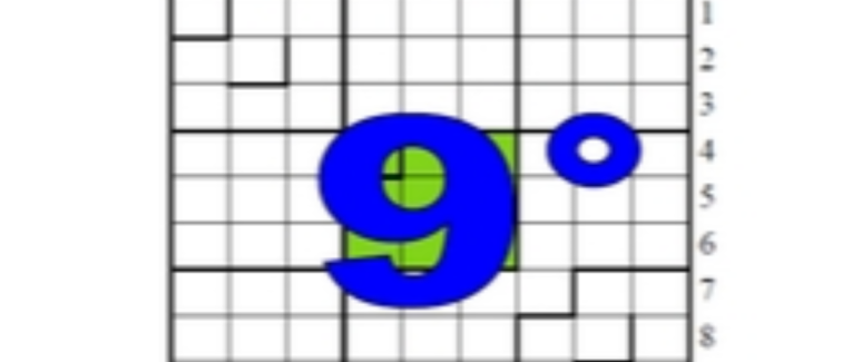 neuvième centrosudoku, avec la solution du huitième centrosudoku.