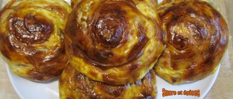 Escargots au fromage frais et aneth - Placinte invartite cu branza si marar