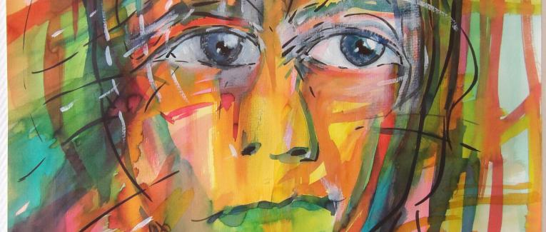 Son regard émouvant - Peinture au fil du temps -2017