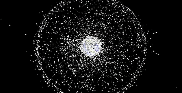 Pollution exponentielle de l’espace.