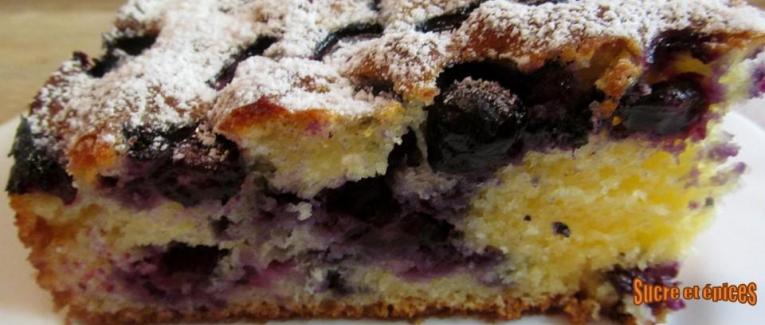 Gâteau moelleux aux myrtilles - Recette en vidéo